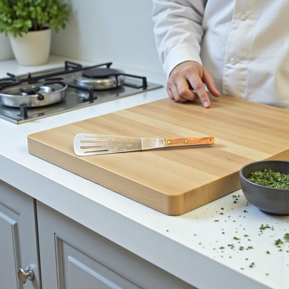 Vernco Stainless Steel Slotted Serrated Offset Spatula Walnut Handle Vtg Japan